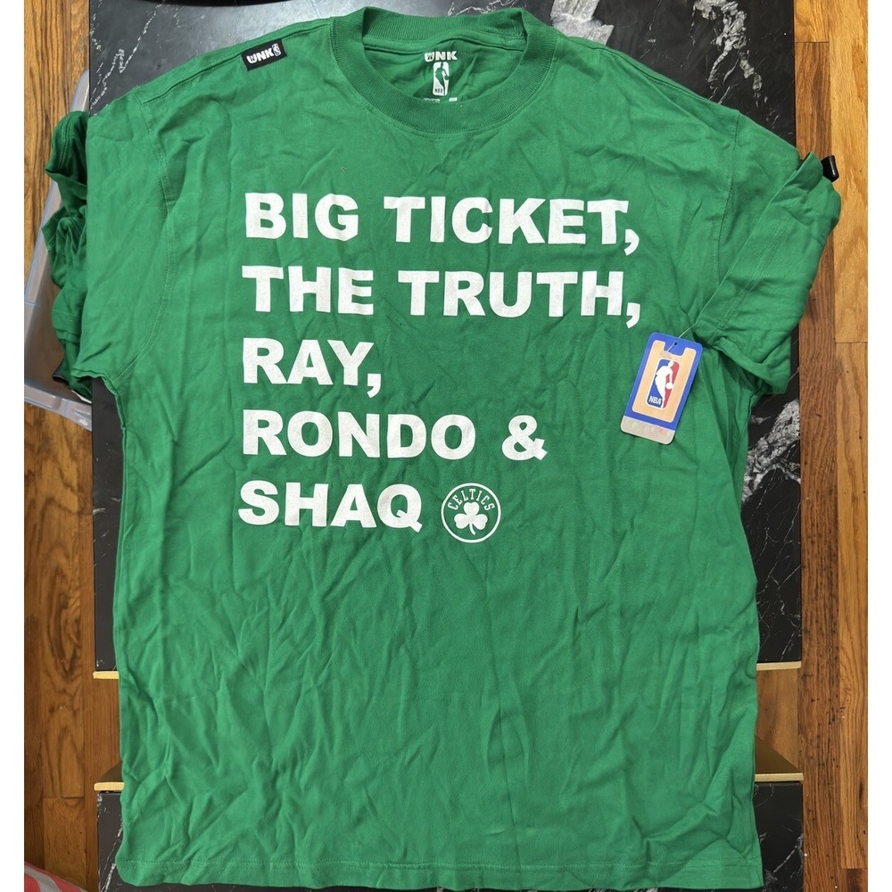 Unk Men's Celtics Nba Shirt Size XL Green New  NWT